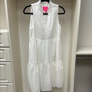 Lillly Pulitzer White Sleeveless Lace Dress